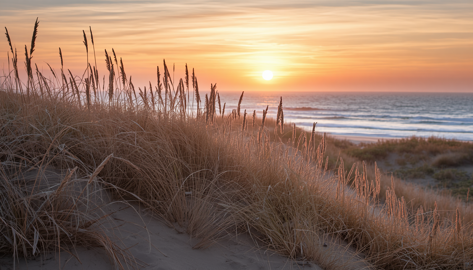 Coastal dunes at sunset — reproductive mental health support, intended parent and surrogate assessments